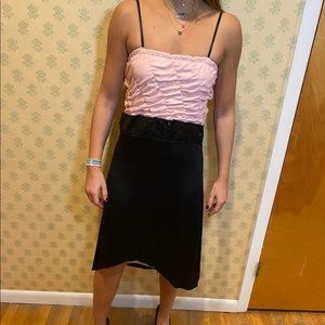 Pink and Black Charlotte Cocktail Dress